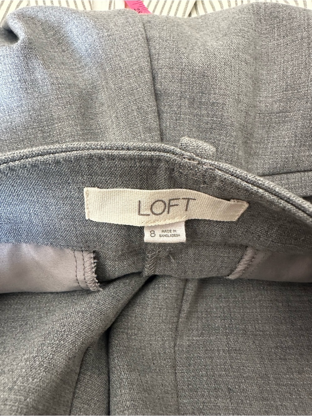 LOFT Light Gray Tailored Dress Pants - Picture 2 of 5